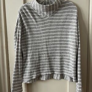 Gray Striped Women's Sweater